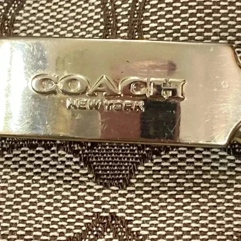 COACH WO SIZE 7.5 SLIP ON LOAFER SHOES BROWN GOLD COACH ACCENT GOOD CONDITION - Picture 5 of 14